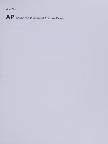 Ace the AP Advanced Placement Italian Exam with audio CD