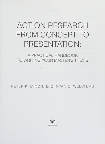 Action Research from Concept to Presentation
