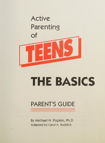 Active parenting of teens