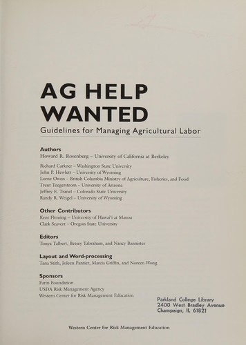 Ag Help Wanted