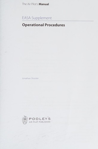 Air Pilot's Manual EASA PPL Supplement - Operational Procedures