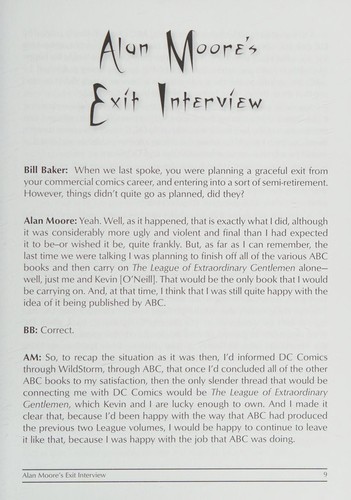 Alan Moore's Exit Interview