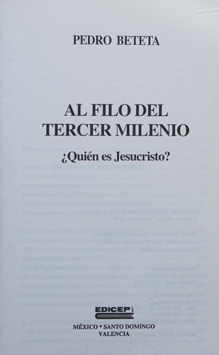 Al Filo Del Tercer Milenio