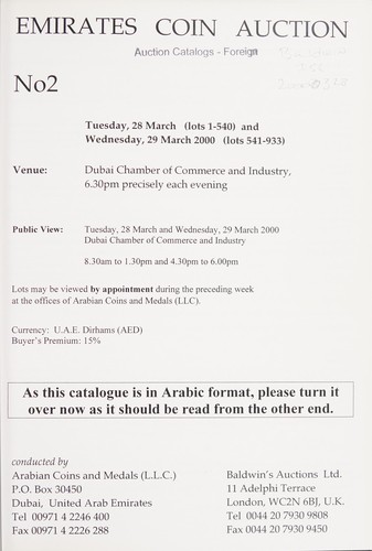 Emirates coin auction no. 2.