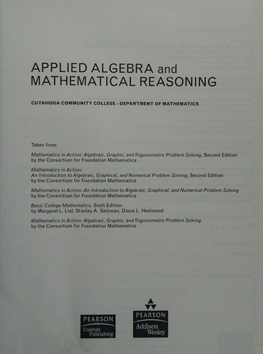 Applied Algebra and Mathematical Reasoning (Cuyahoga Community College)
