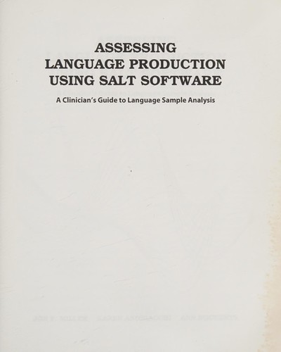 Assessing Language Production Using SALT Software