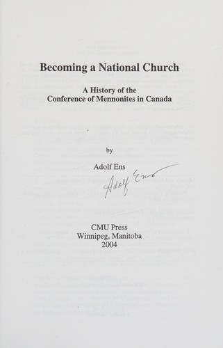 Becoming a national church