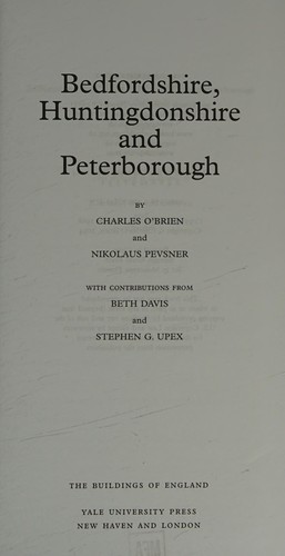 Bedfordshire, Huntingdonshire, and Peterborough