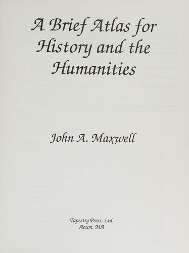 A Brief Atlas For History And The Humanities