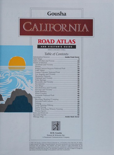 California road atlas and visitor's guide