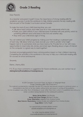 Canadian Curriculum Press - Reading Grade 3