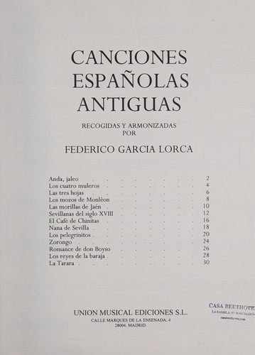 Canciones Espanolas Antiguas