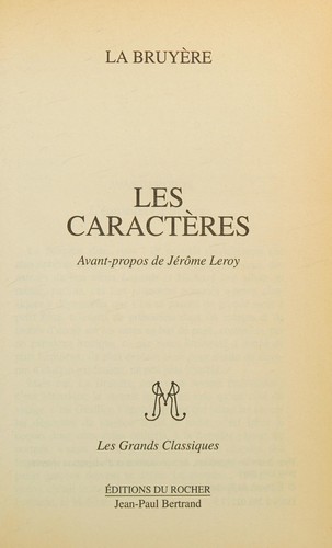 CARACTERES -LES