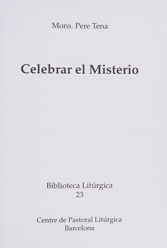 Celebrar el Misterio