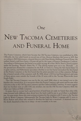 Cemeteries of Tacoma