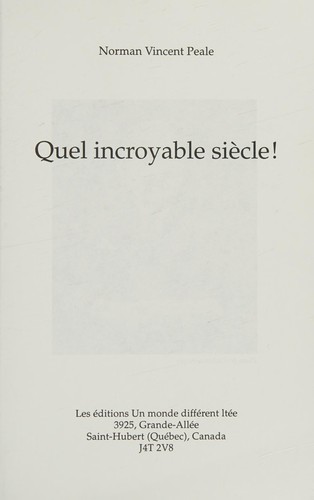 Cet Incroyable Siecle!