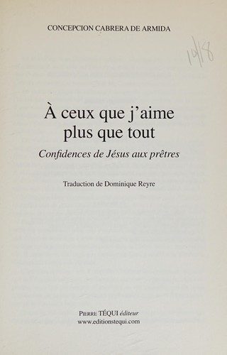 A ceux que j'aime plus que tout