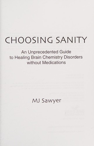 Choosing Sanity