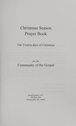 Christmas Season Prayer Book