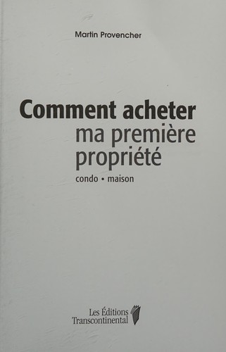 Comment Acheter Ma Premiere Propriete