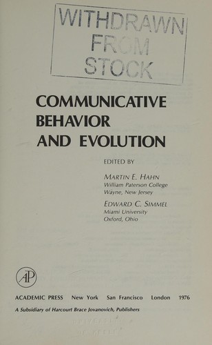 Communicative behavior and evolution