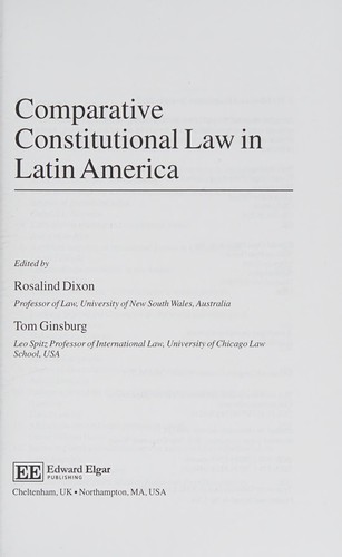 Comparative Constitutional Law in Latin America