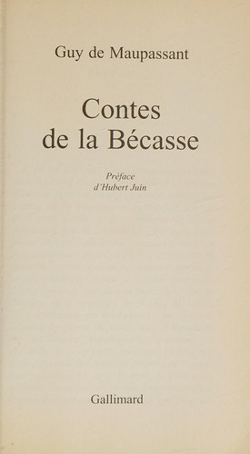 Contes de la Becasse