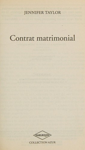 Contrat Matrimonial