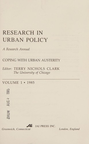 Research in Urban Policy