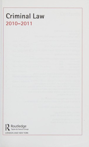 Criminal Lawcards 2010-2011