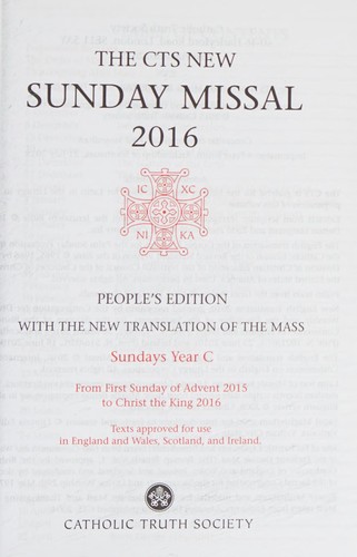 CTS Sunday Missal 2016