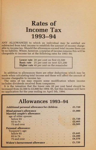Daily Mail income tax 1993-1994