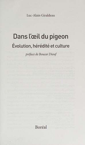 Dans l'oeil du pigeon