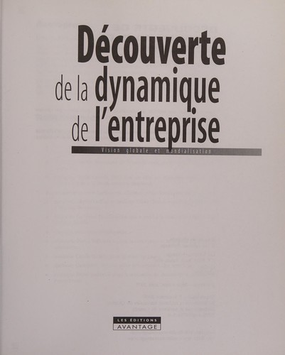 DÉCOUVERTE DE LA DYNAMIQUE DE L'ENTREPRISE