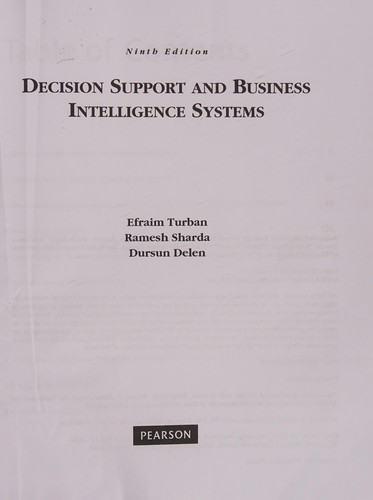 Decision Support and Business Intelligence Systems 9th By Efraim Turban (International Economy Edition)