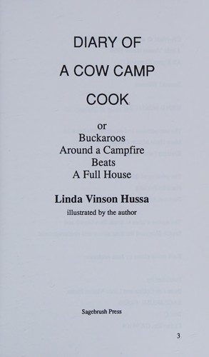 Diary of a Cow Camp Cook