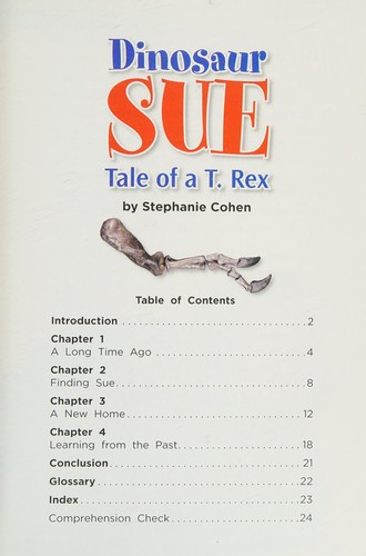 Dinosaure Sue Tale of a T. Rex (Leveled Reader Library)