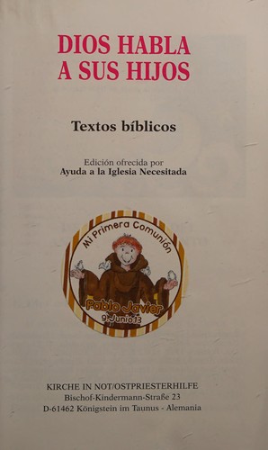 Dios habla a sus hijos. Textos bíblicos. Traducción de Constantino Ruiz Garrido. Dibujos de Miren Sorne.