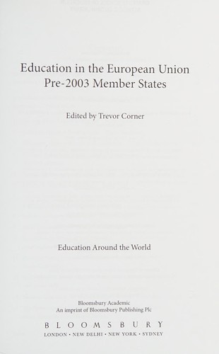 Education in the European Union Vol. 1