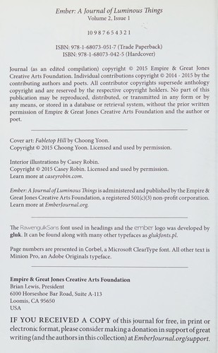 Ember Volume 2 Issue 1 (Fall 2015)