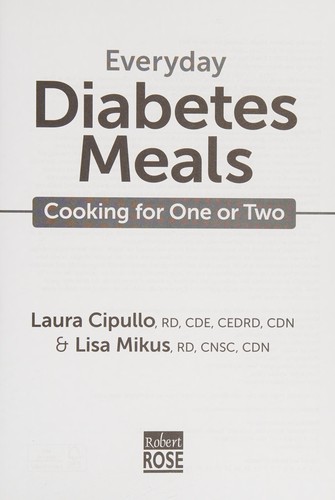 Everyday Diabetes Meals -- Cooking for Two