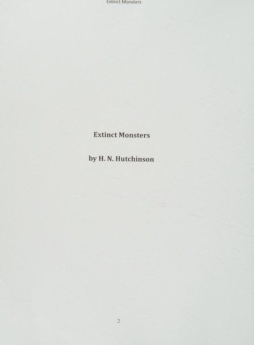 Extinct Monsters