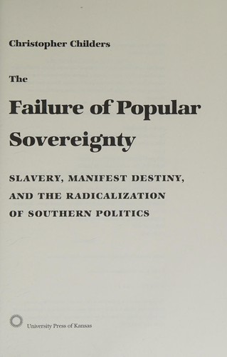 The failure of popular sovereignty