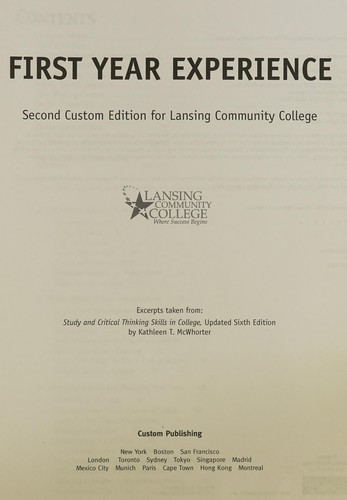First Year Experience Lansing Community College