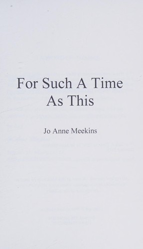 For Such a Time as This