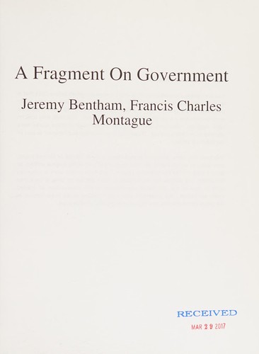 A Fragment on Government