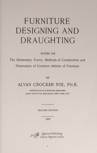 Furniture Designing and Draughting (Classic Reprint Series)