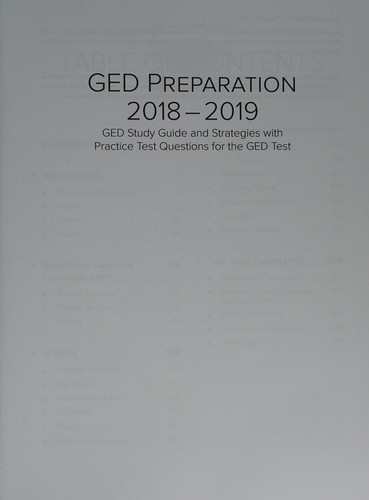 GED Preparation 2018-2019