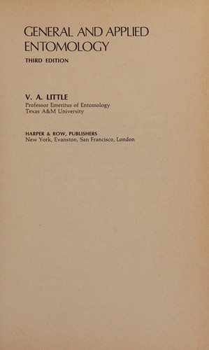 General and applied entomology