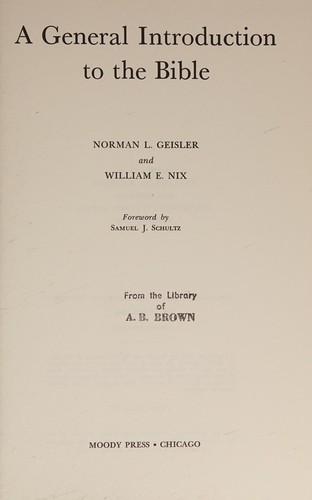 A general introduction to the Bible